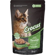 Crocus Tahılsız Pouch Jöleli Tavuklu Yavru Konserve Kedi Maması 85 gr