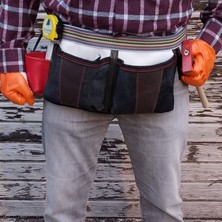 HEPHA Tools 'HEPHA Tools' 3 Göz Extra Kalite Deri Çivi Önlüğü (Hakiki Yarma Deri Büyük Cepler)(Ta-03)
