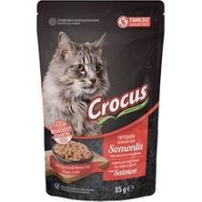 Crocus Tahılsız Pouch Jöleli Somonlu Yavru Konserve Kedi Maması 85 gr