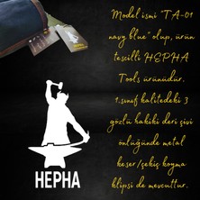 HEPHA Tools 'HEPHA Tools' Premium Kalite %100 Yarma Deri Çivi Önlüğü (Ta-01 Navy Blue)
