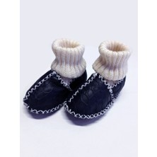 Mininio Nazlı Giyim Bebek Unisex Kuzu Derisi Ilk Adım Ayakkabısı Panduf Patik - NG3001