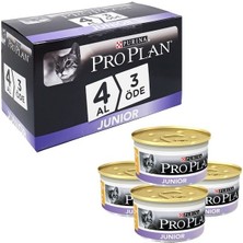 Pro Plan Tavuk Etli Yavru Konserve Kedi Maması 85 gr 4 Al 3 Öde