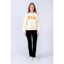 Lee Cooper Susie Yüksek Bel Düz Kesim Düz Paça %100 Pamuk Siyah Kadın Pantolon