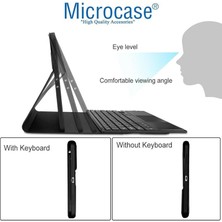 Microcase Samsung Tab A8 X207 X200 10.5 Tablet Uyumlu Bluetooth Touchpad Klavye + Standlı Kılıf - Bkk5