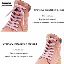 Srtfootcare Tak Bırak Yeni Nesil Kilitli Elastik Ayakkabı Bağcığı, Tak Bırak Akıllı Lastik Bağcık 1 Çift