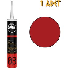 Selsil x 150 Derece Dayanıklı Isı Silikonu Kırmızı 310 Ml. - 1 Adet
