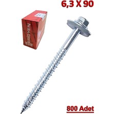 Meridyen Ahşap Çatı Vidası 6.3X90 (800 Adet)