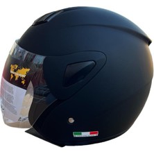 Sway Sw 700 Motosiklet Mat Siyah Yarım Kask