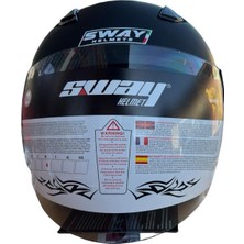 Sway Sw 700 Motosiklet Mat Siyah Yarım Kask