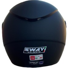 Sway Sw 700 Motosiklet Mat Siyah Yarım Kask