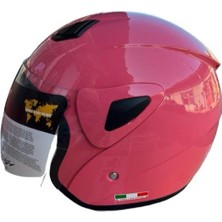 Sway Sw 700 Motosiklet Pembe Yarım Kask