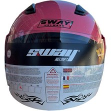 Sway Sw 700 Motosiklet Pembe Yarım Kask