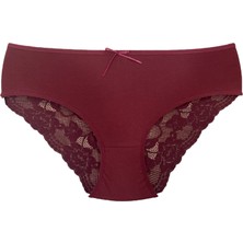 Miss Blue Moon Yüksek Bel Arka Baklava Kesim Dantelli Bato 5'Li Külot 5660-2