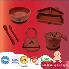 "Momia Bebek Silikon Beslenme Mama Seti - Sağlıklı ve Renkli!" set 1 - bebek yemek tabağı , bebek mama önlüğü , bebek mama kasesi , bebek atıştırmalık kap , bebek kaşık çatal