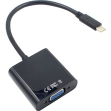 Sunshinee Usb-C Usb3.1 Tip C Adaptör Kablosu Için VGA Erkek - VGA Dişi Video Aktarım Dönüştürücü 1080P 12 Inç Için (Yurt Dışından)