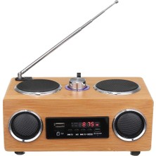 Sunshinee Kablosuz Ahşap Retro Hoparlör Radyo Subwoofer Ev Ses Sütunu Bluetooth Müzik Merkezi Desteği Usb/tf/fm (Yurt Dışından)