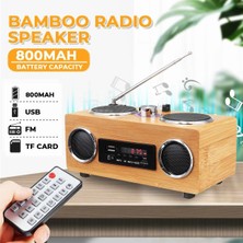 Sunshinee Kablosuz Ahşap Retro Hoparlör Radyo Subwoofer Ev Ses Sütunu Bluetooth Müzik Merkezi Desteği Usb/tf/fm (Yurt Dışından)