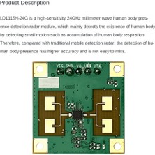 Sunshinee 24GHZ Insan Varlık Sensörü Modülü Ttl Seri Iletişim LD1115H Mikro Hareket Algılama (Yurt Dışından)