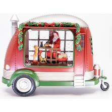 Otantik Noel Baba Karavan Işıklı ve Müzikli Kar Küresi