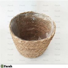 Farah Rattan 3'lü Set - El Yapımı Hasır Saksı