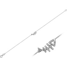 Pırlanta Taşlı Balık Kılçığı Bileklik 0401B0017