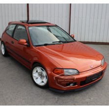 ŞüsCarOto Aksesuar Honda Civic Eg 1991-1995 Uyumlu Üniversal Laguna Lip Esnek Ön Lip 2 Parça Tampon Altı Dil Karlık Ön Ek