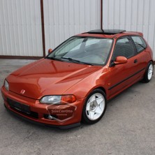 ŞüsCarOto Aksesuar Honda Civic Eg 1991-1995 Uyumlu Üniversal Laguna Lip Esnek Ön Lip 2 Parça Tampon Altı Dil Karlık Ön Ek