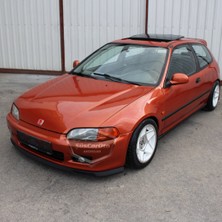 ŞüsCarOto Aksesuar Honda Civic Eg 1991-1995 Uyumlu Üniversal Laguna Lip Esnek Ön Lip 2 Parça Tampon Altı Dil Karlık Ön Ek