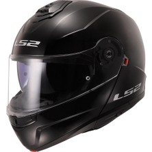 Ls2 Strobe 2 Parlak Siyah Motosiklet Kaskı Yüksek Performanslı KPA Malzeme ile 2XL Beden