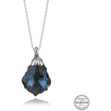 Gumush Swarovski Crystal Taşlı Gümüş Kadın Kolye