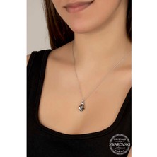 Gumush Swarovski Crystal Taşlı Gümüş Kadın Kolye
