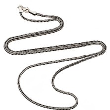 Gumush ​gümüş 2 mm Tilki Kuyruğu 60 cm Zincir