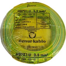 Öznur 100 Metre 2,5mm Nya Kablo H.free S.yeşil