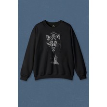 So Cool Unisex Sweatshirt Bozkurt Kurt Kafası Wolf Gri Bozkurt Baskılı Sweat