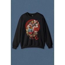 So Cool Unisex Sweatshirt Annya Maske Oni Japanese Demon Mask Japon Baskılı Sweat