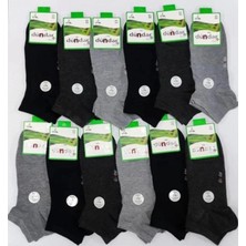 Dündar 4605 Erkek Bambu Patik Çorap Karışık Renkli 6'lı Paket
