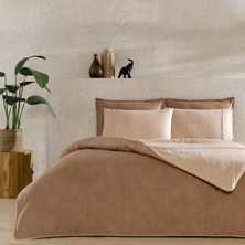 Taç Riven Biyeli Tek Kişilik Nevresim Takımı Taba