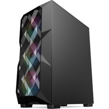 SNT B200 Mid Tower Atx Gaming 4 x Argb x Argb Fanlar ve Kontrolcü Masaüstü Bilgisayar Kasası (POWER YOK)