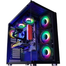 SNT Energy Snt Ufo Iı Ocean Midi Tower Atx Gaming 6 x Argb Fanlar Dahil Masaüstü Bilgisayar Kasası (Power Yok)