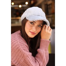 REMSA Kadın Peluş Kep Şapka Rkş-06 Gri