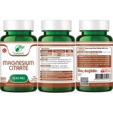 Yurdavit Magnesium Citrate 500 Mg Magnezyum Sitrat 2x120 Tablet