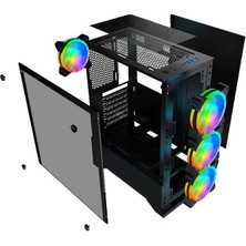 SNT Energy Snt Ncon Nc-Iı Z2 Mid Tower Atx Gaming 4 x Argb Fanlar Dahil Masaüstü Bilgisayar Kasası (Power Yok)