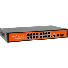 Fully Powermaster 16 Port 10/100/1000 Mbps 300 Watt 16+3+Sfp  Poe Gıgabıt Ethernet Swıtch