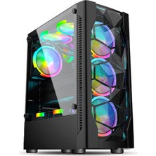 SNT Energy Snt Bliz Bz-I C4 Mid Tower Atx Gaming 4 x Argb Fanlar ve Kablolu Kontroller Dahil Masaüstü Bilgisayar Kasası (Power Yok)