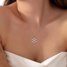 Usho Jewelry 925 Ayar Gümüş Kar Tanesi Kolye