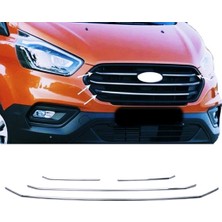 ZNZ Oto Aksesuar Ford Custom Krom Ön Panjur 5 Prç. 2018 ve Üzeri Paslanmaz Çelik