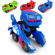 Teenspirit Dönüşen Dinozor LED Araba Dinozor Dönüşümü Araba Oyuncak Otomatik Dino Dinozor Trafo Oyuncak Araba Çocuklar Için (Yurt Dışından)