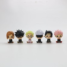 Teenspirit Anime Jujutsu Kaisen Sevimli Kawaii Gojo Satoru Itadori Yuji Megumi Kugisaki Nobara Nanami Kento Geto Suguru Q Oturan Figürler (Yurt Dışından)