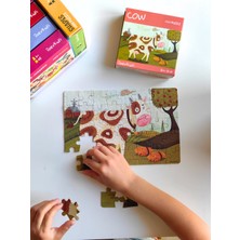 DoerKids Sevimli Inek Mini Puzzle | 40 Parça 4+ Yaş