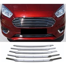 ZNZ Oto Aksesuar Ford Tourneo Courier Krom Ön Panjur 5 Prç. 2018 ve Üzeri Paslanmaz Çelik